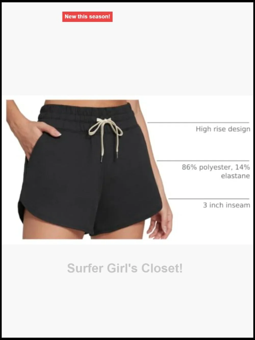 High Waisted Dolphin Hem Sweat Shorts with Pockets 3
